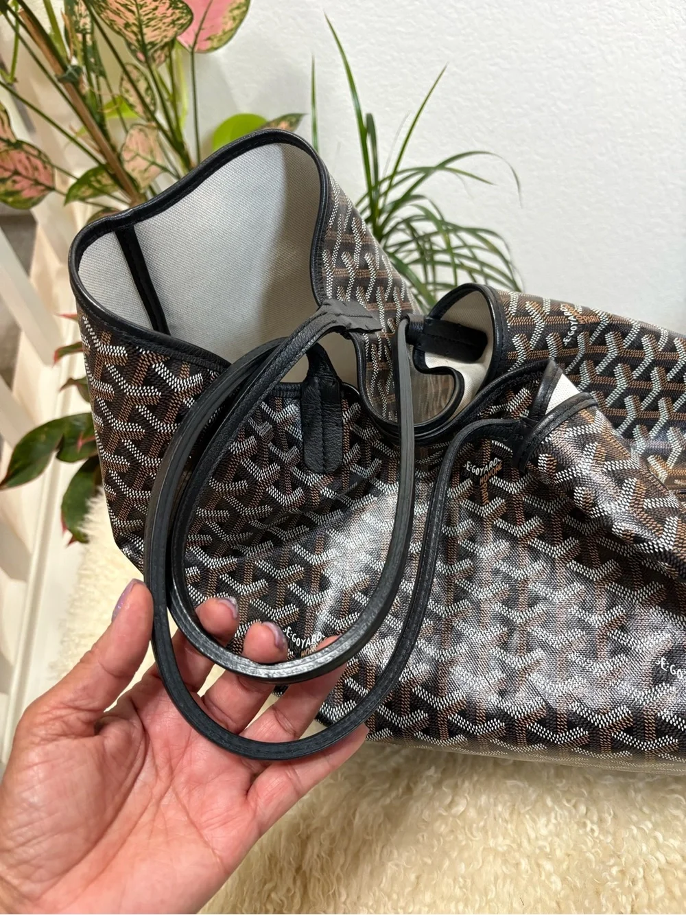 Goyard Saint Louis GM Black tote bag *EUC